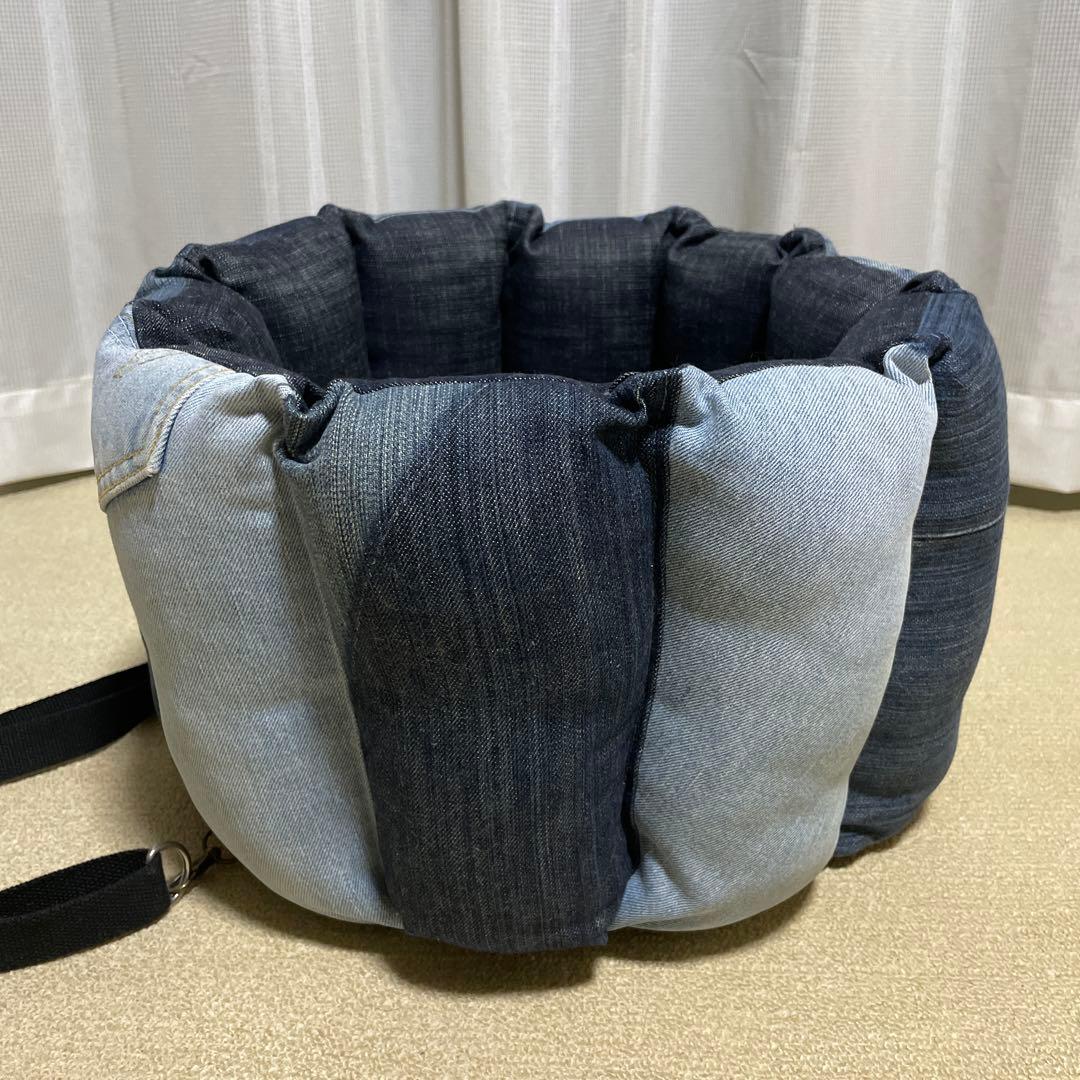 デニムリメイク ハンドメイド ペットベッド ドライブベッド 再構築