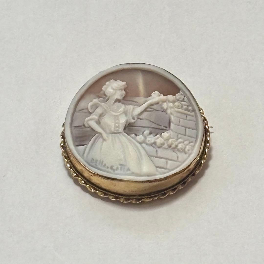 イタリア カメオ K12 ブローチ ペンダントトップ ネックレス イタリア