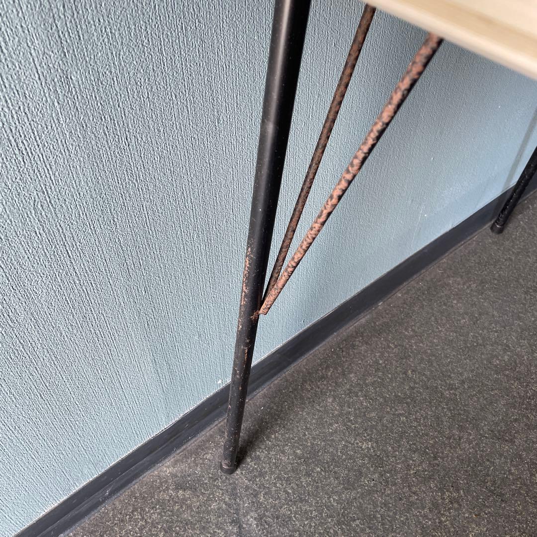 鉄脚テーブル　昭和レトロ