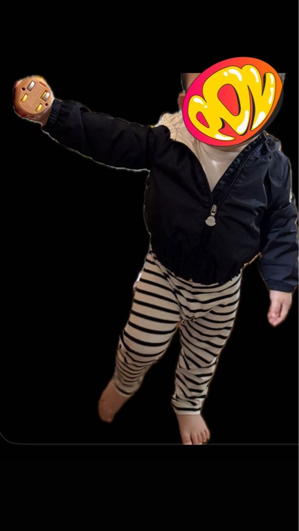 ネイビー ジップアップジャケット フード付き