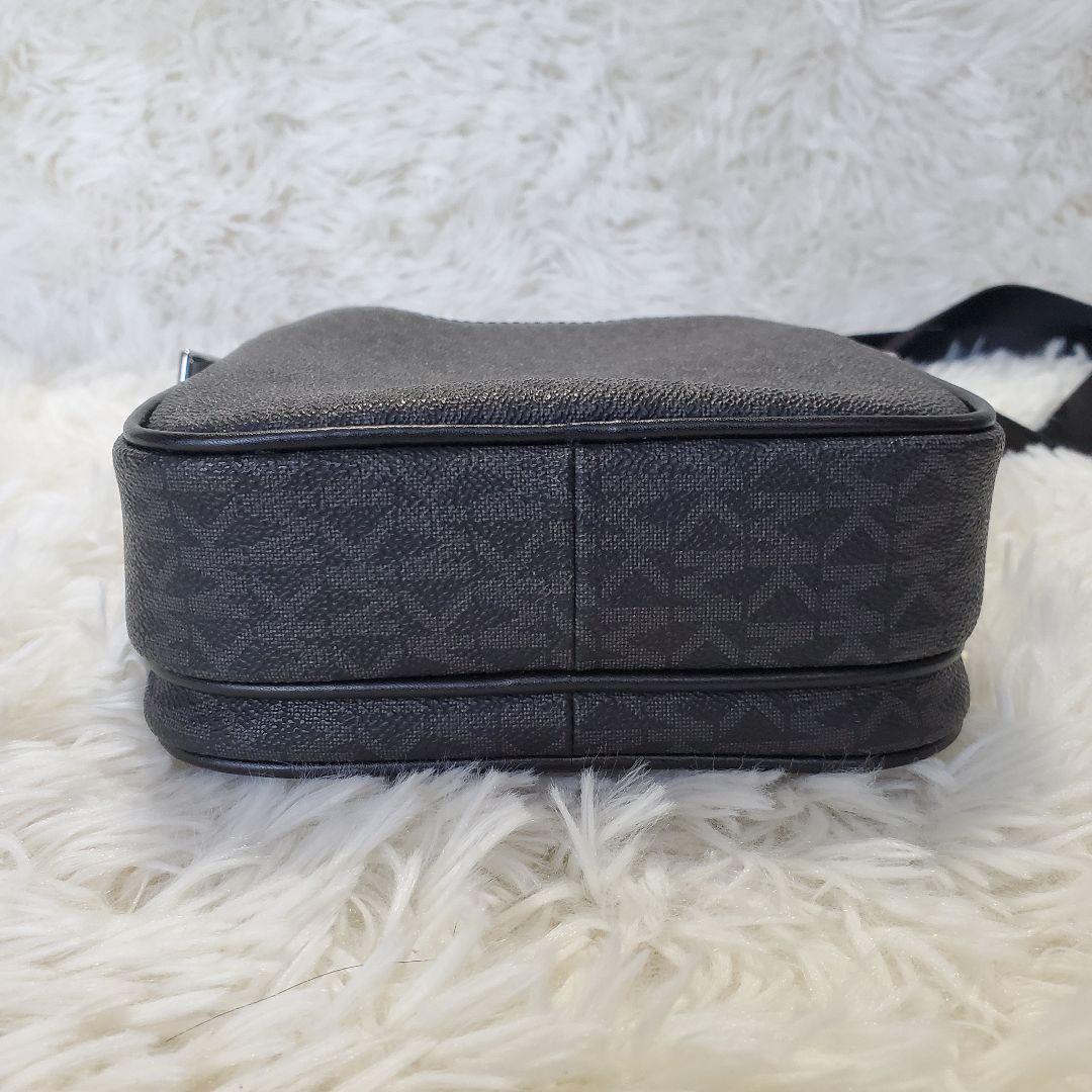 【美品】MICHAEL KORS ショルダーバッグ MKロゴ シグネチャー 黒