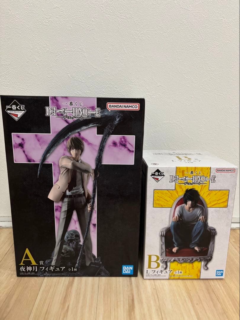 デスノート】A賞 夜神月 フィギュア&B賞 L フィギュア