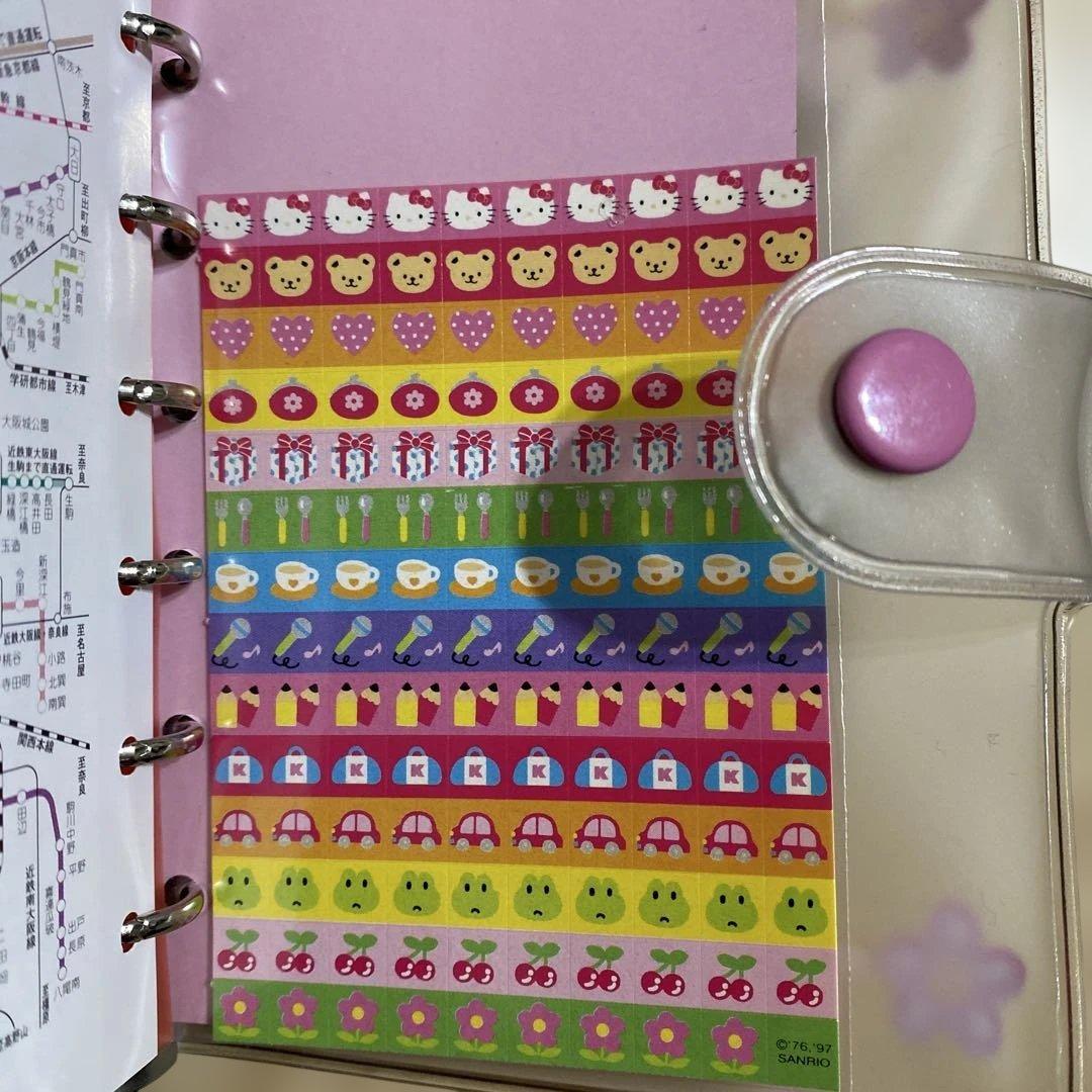 【平成レトロ】ハローキティ　カオハナ　ダイアリー 　手帳　６穴　1998年