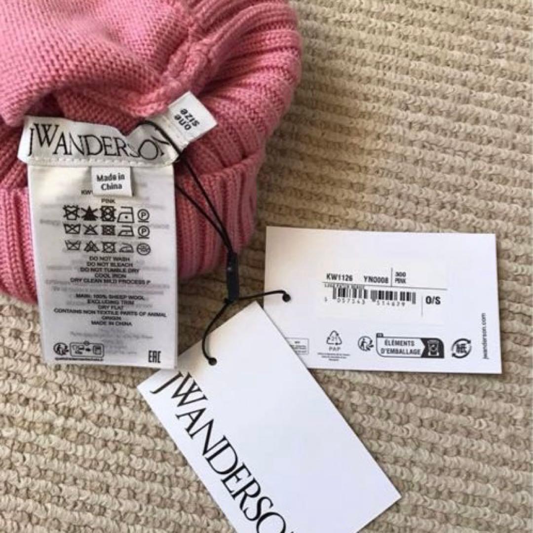 新品未使用JW ANDERSON ピンク ニット帽 - メルカリ
