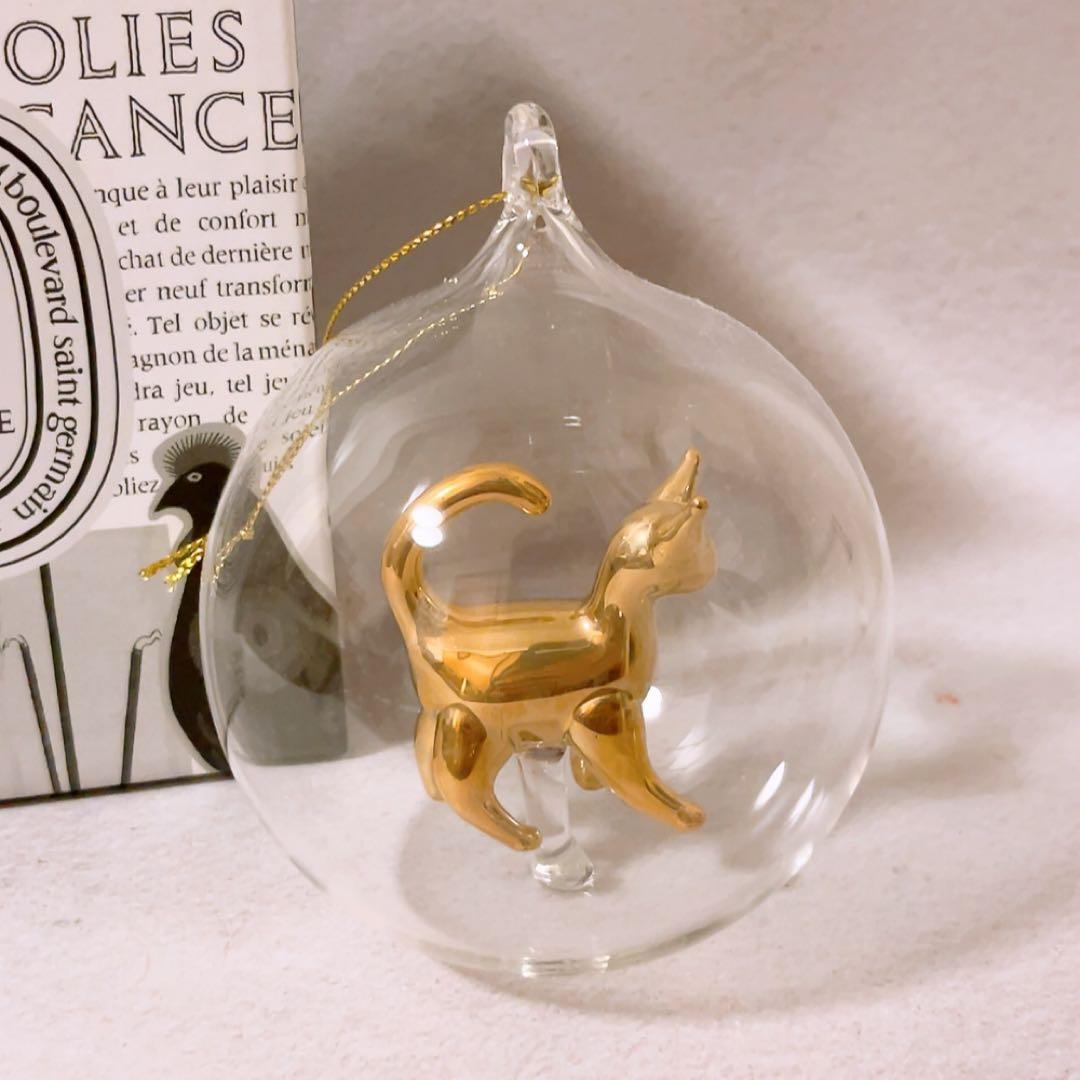 ☆未使用☆ ディプティック キャット ガラスボール オーナメント