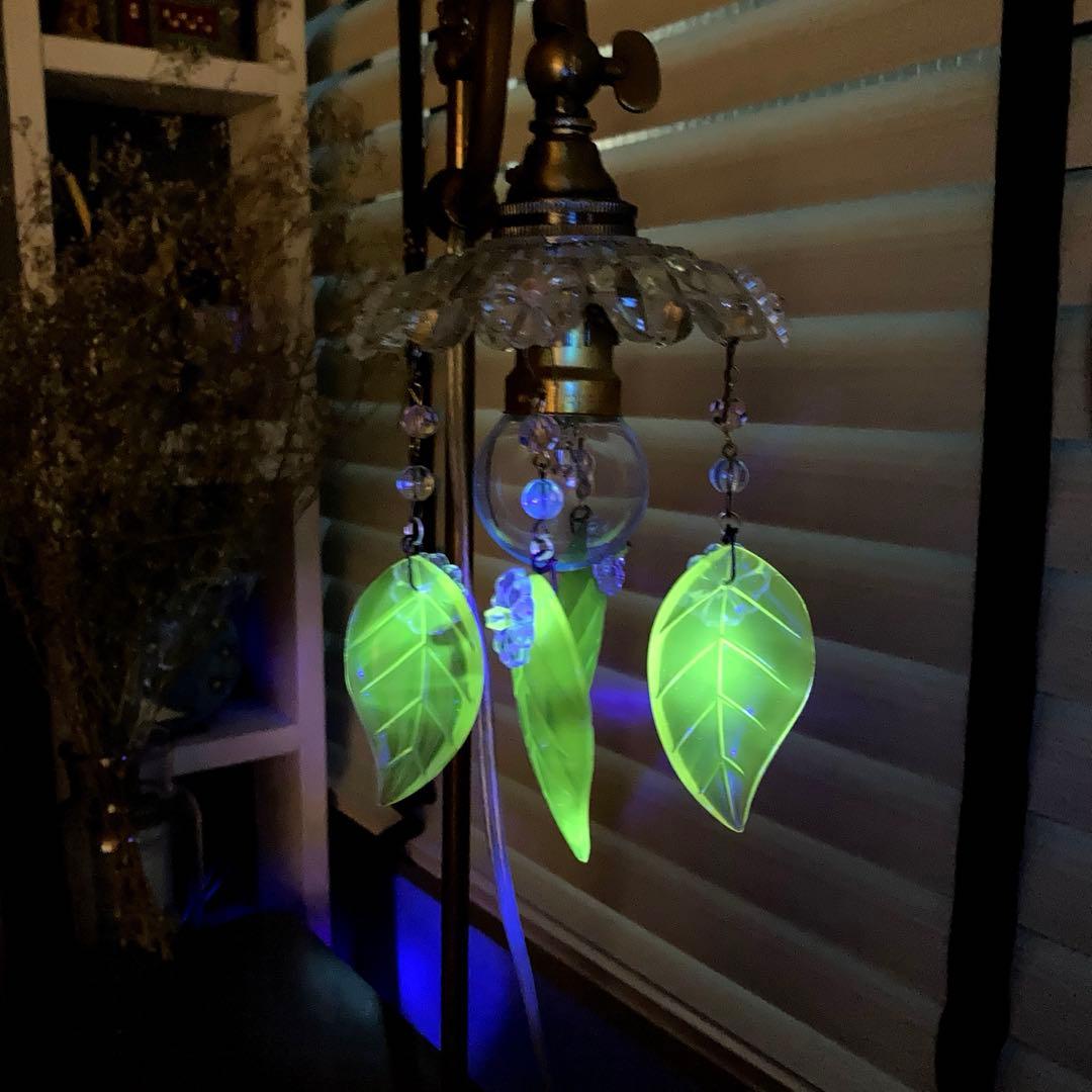 専用）シャンデリアパーツ ピンクウランとウランリーフ1880年 フランス