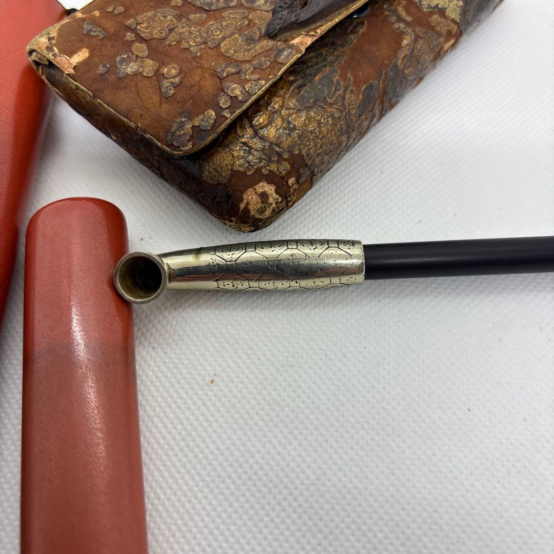 煙管　煙管筒　煙草袋　アンティーク