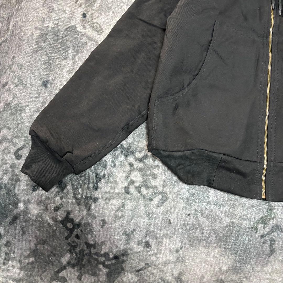 Carhartt フーディ Mサイズ キルティング レザーロゴ リワーク Y2K