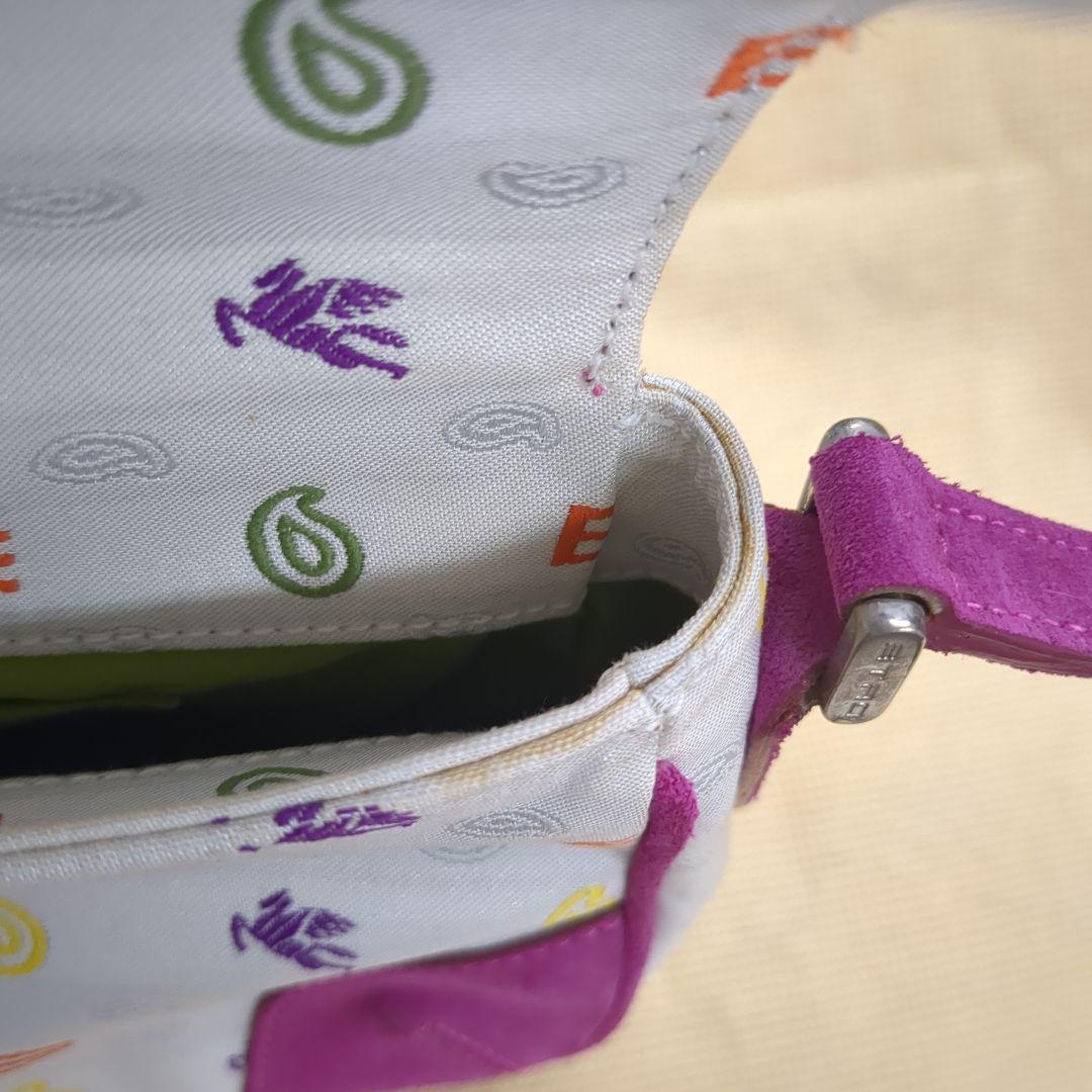 チ*コ様 エトロ ETRO ハンドバッグ ジャガード ピンクパープル 美品