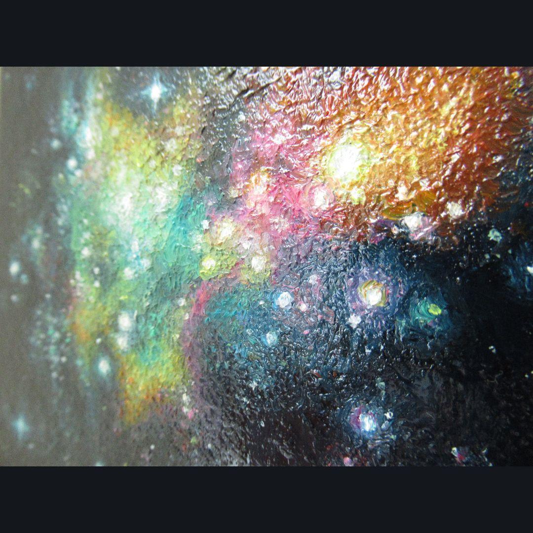 ［匿名で配送］一点もの 銀河 星 油絵 油彩 絵 絵画