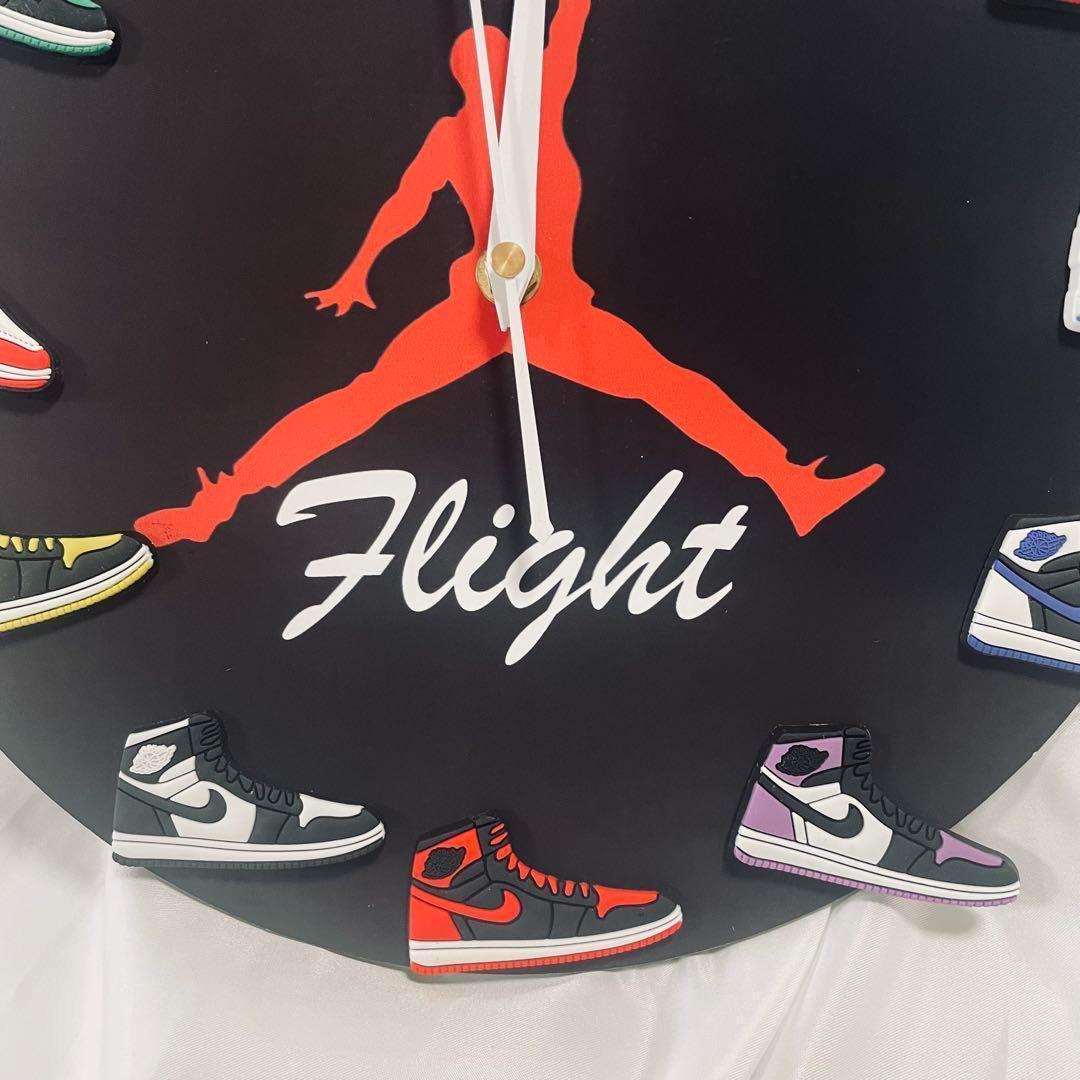 スニーカーウォールクロック Flight モデル　3Dスニーカー