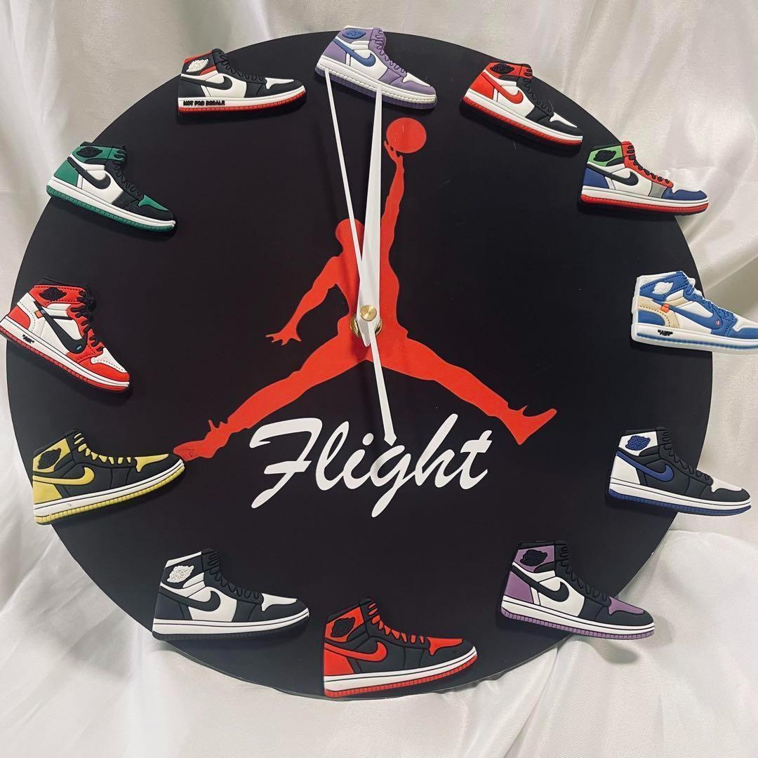 スニーカーウォールクロック Flight モデル　3Dスニーカー