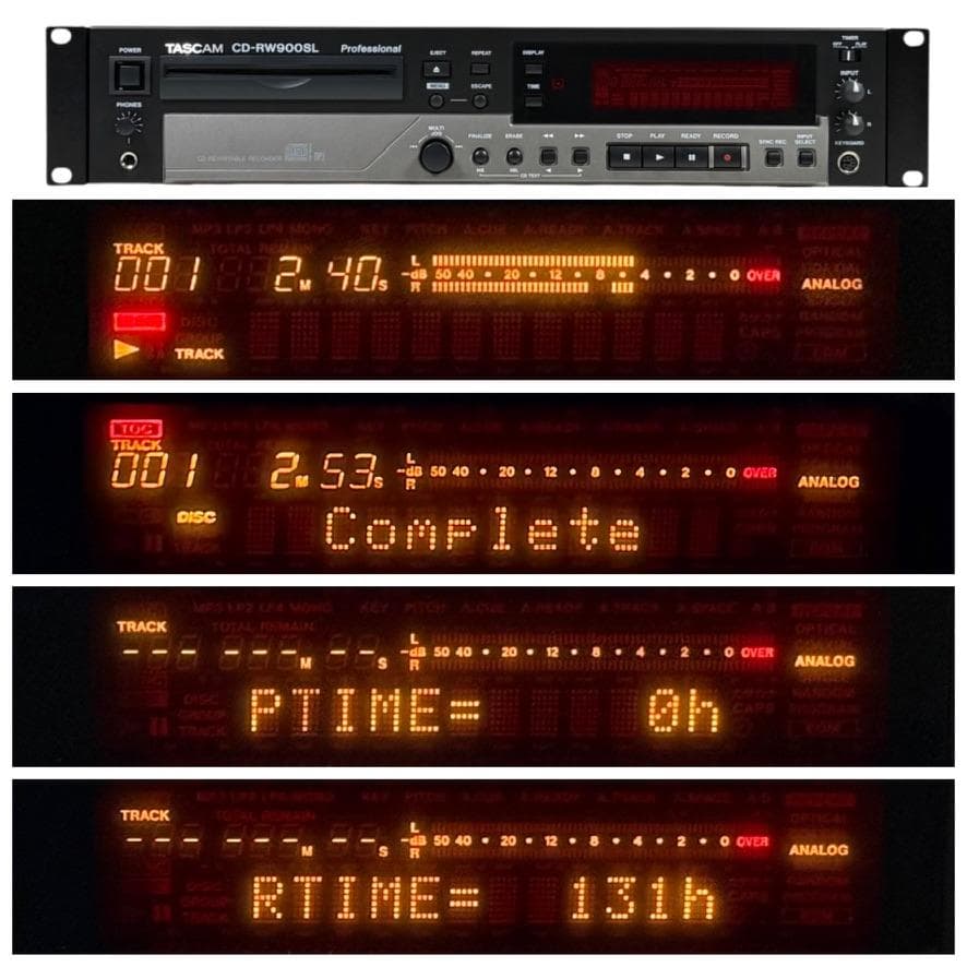 ◆CD再生履歴0時間◆TASCAM CDレコーダー業務用 CD-RW900SL