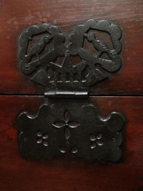 李朝古民具 朝鮮美術 朝鮮古民芸 松無垢材 卍字鉄