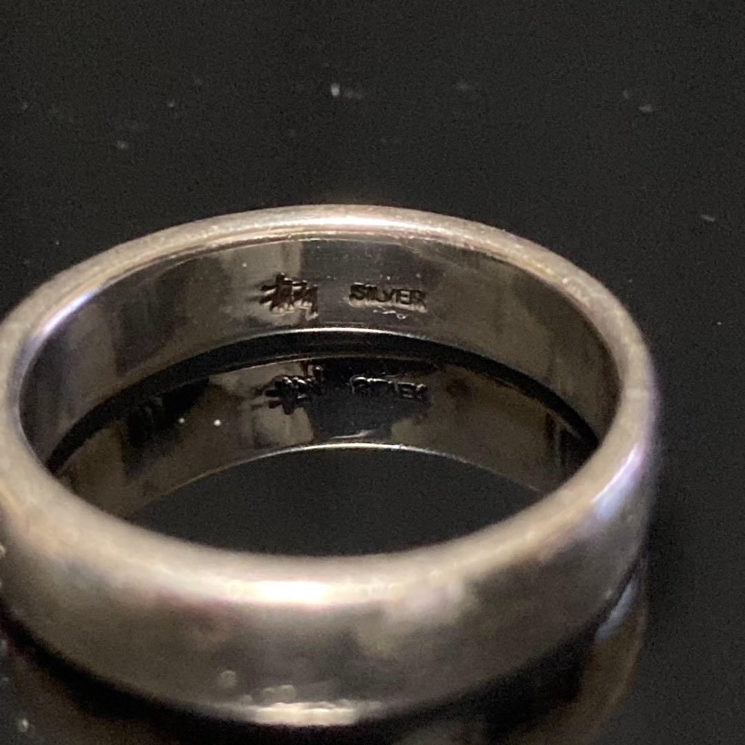 STUSSY シルバーリング INCREASE THE PEACE 指輪　19