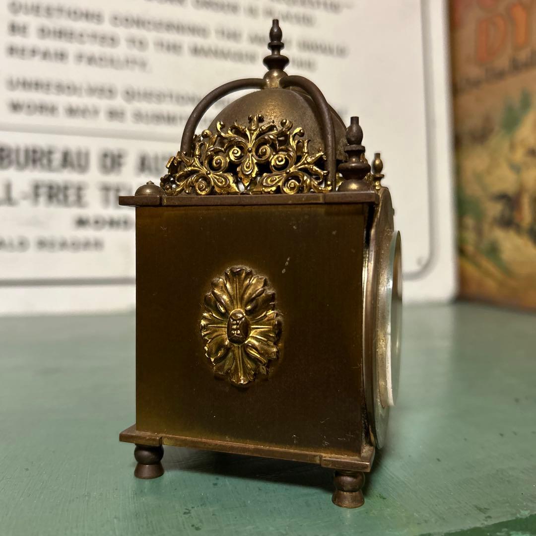 ヴィンテージ Swiza スウィザ 置時計 手巻き ゴールド スイス製 真鍮の