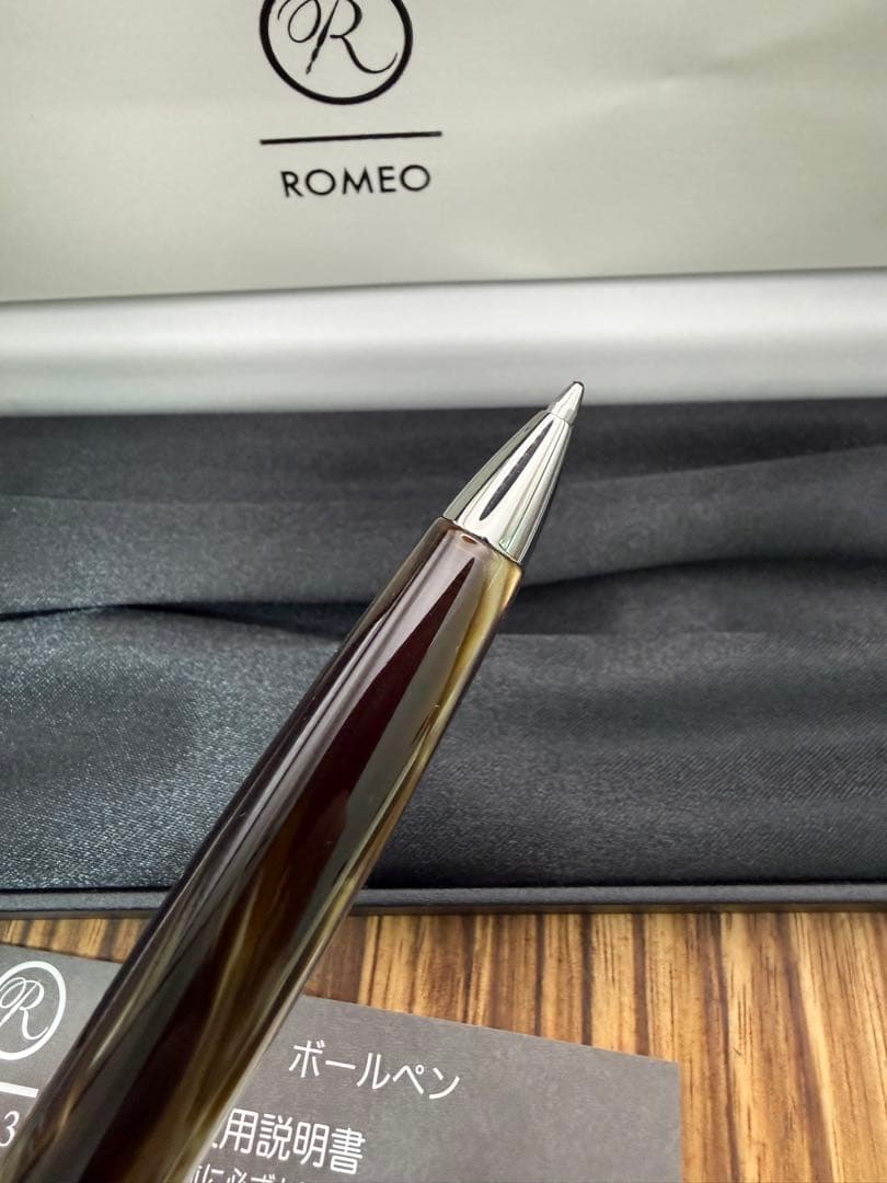 伊東屋 Romeo ボールペン NO.3 イタリアングレイ 太軸 美品