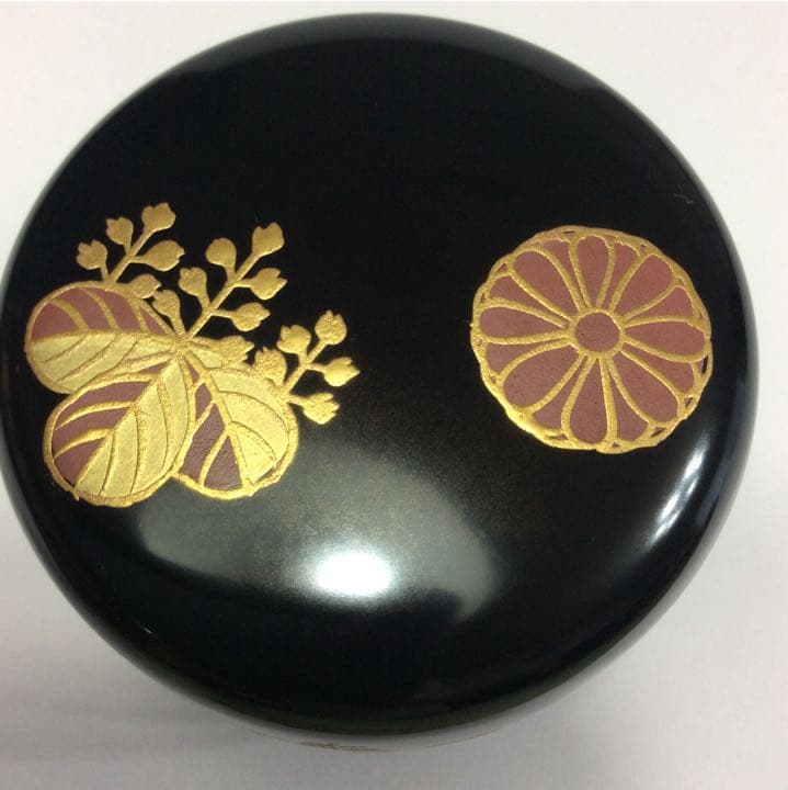 茶道具 越前蒔絵師 宮田宗景作 金蒔絵 棗 共箱 V 9838 宮田宗景 ☆ 金