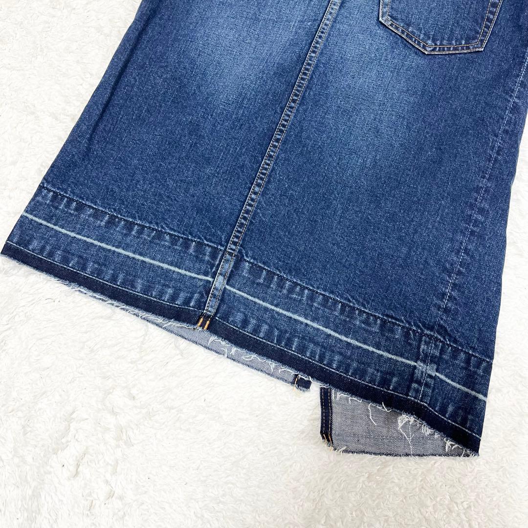 未使用タグ付 サカイ 2018年モデル ひざ丈スカート 0 デニム インディゴ