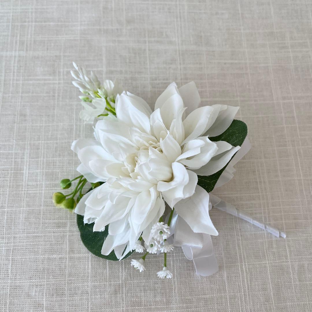 ウェディングブーケとブートニアのセット♡ダリアブーケ♡ガーベラブーケ♡前撮り♡