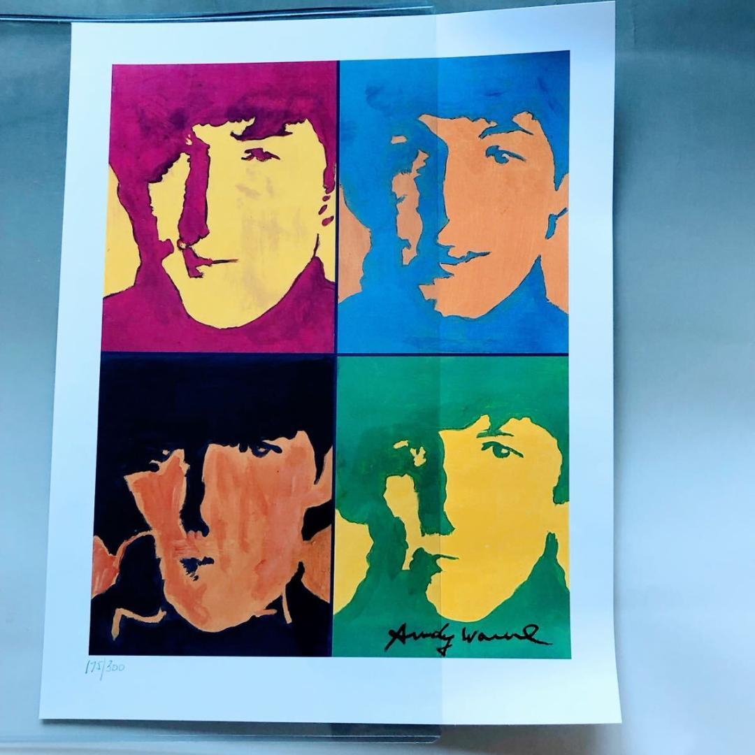 #3889 美品 アンディ ウォーホル リトグラフ ビートルズ 300枚 限定 3941 美品 アンディ ウォーホル リトグラフ ビートルズ 300枚 限定