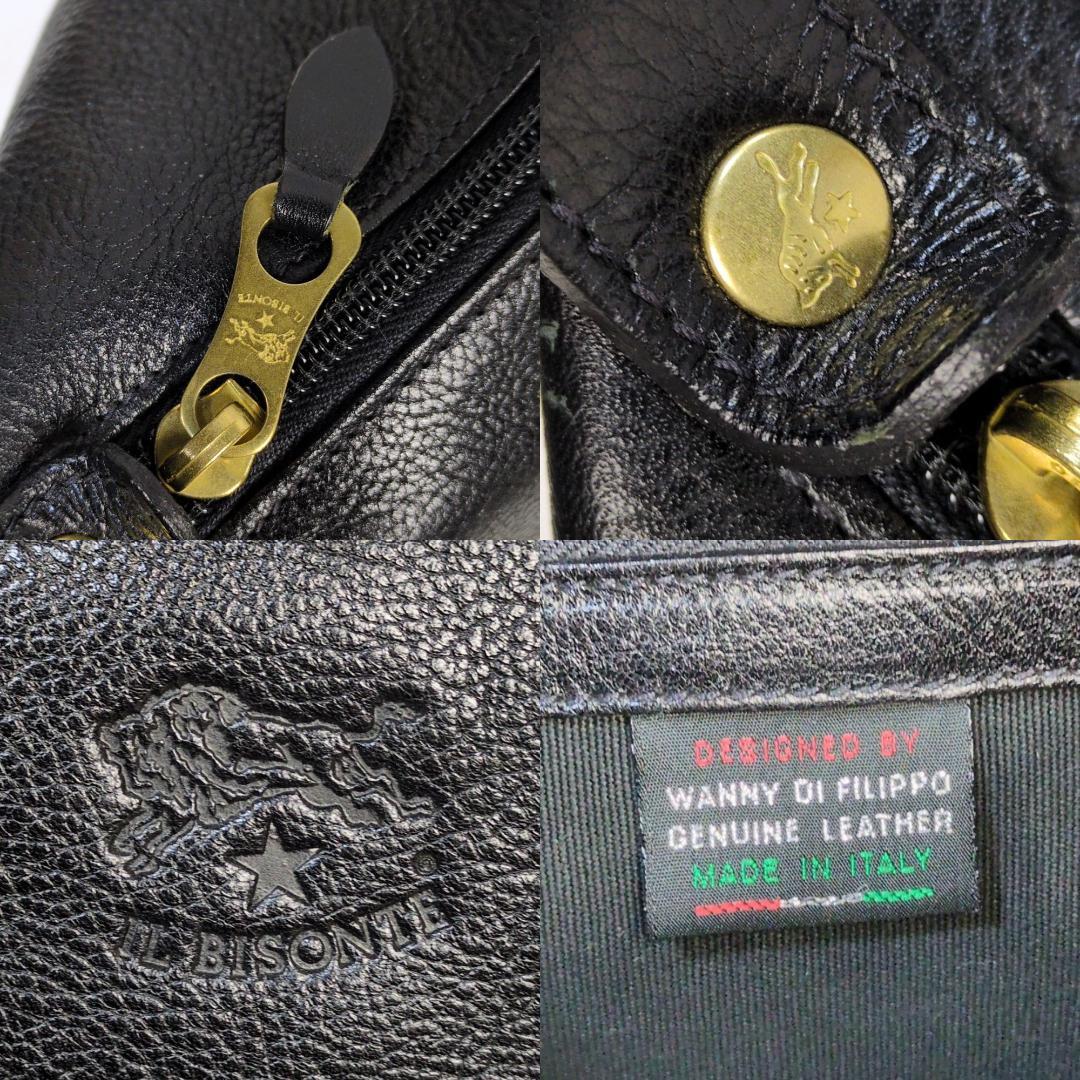 美品 イルビゾンテ ショルダーバッグ バケツ ハンドバッグ 2way シボ