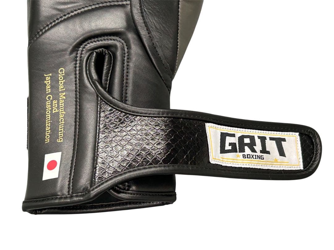 GRIT ボクシンググローブ 黒/青 日本製 GRIT CUSTOM MADE JAPAN TOKYO