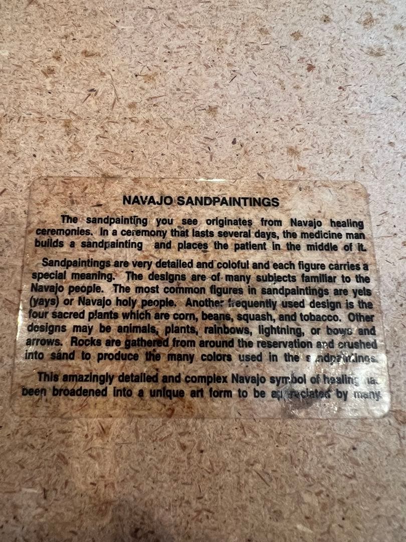 ネイティブアメリカン　サンドペイント　ナホバ族　砂絵