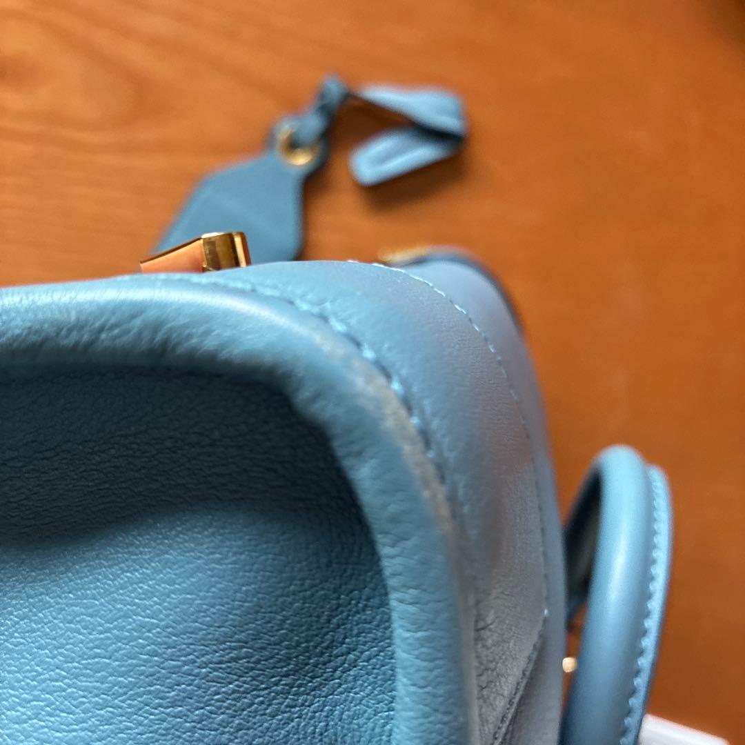 お値下げ❗️LOEWE 青 アマソナ23ショルダーバッグ 保存袋付き