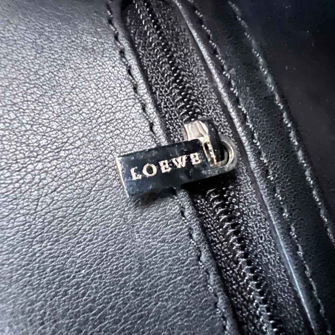 ロエベ　 ビジネスバッグ ブリーフケース ハンドバッグ 　レザー　ブラック