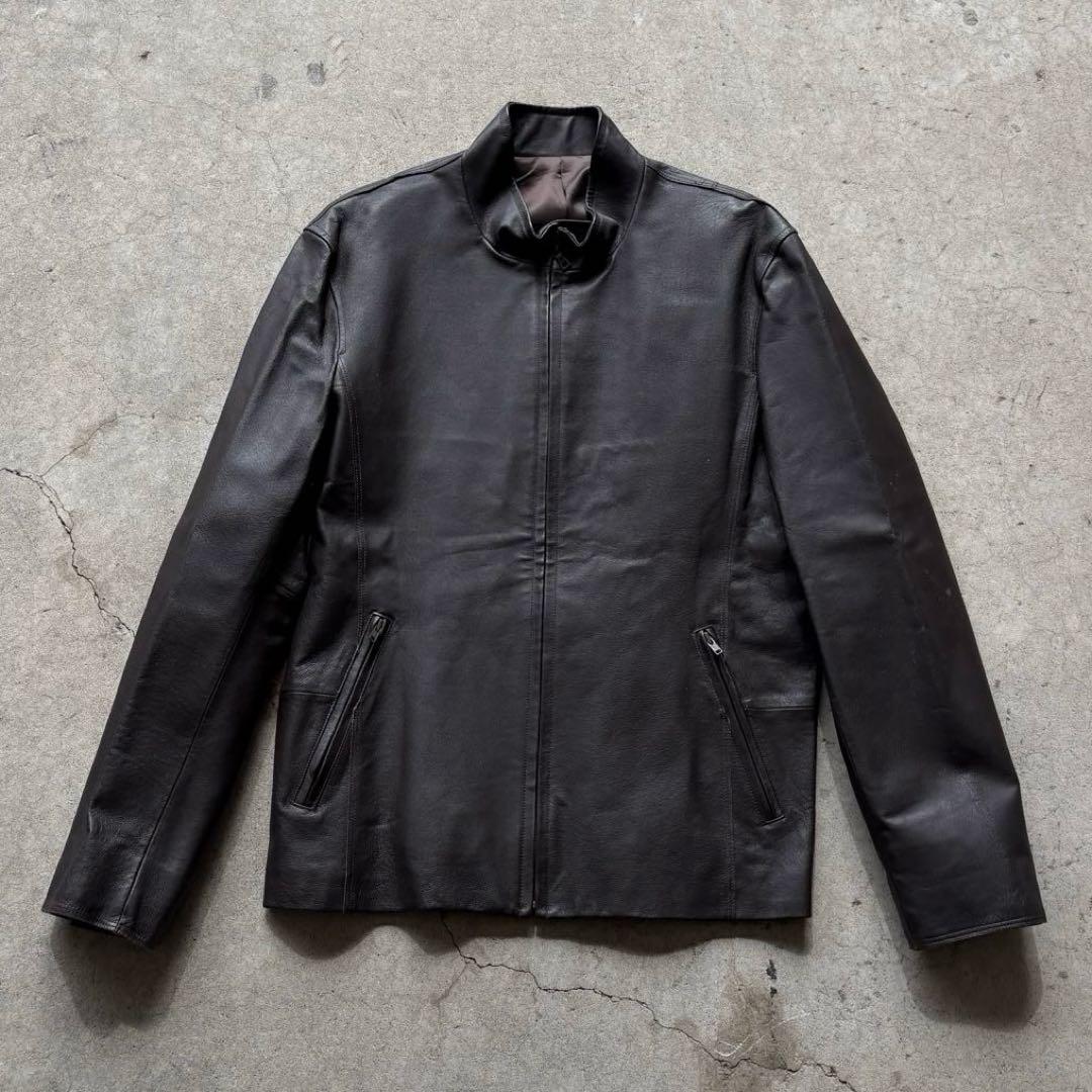 00s archive Zip leather jacket y2k EKAM系 - メルカリ