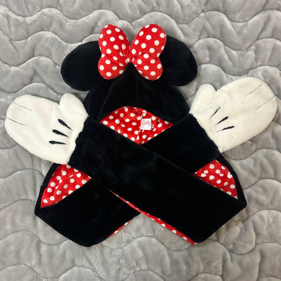 ディズニー ミニーちゃん マフラー マフラーファンキャップ ディズニー