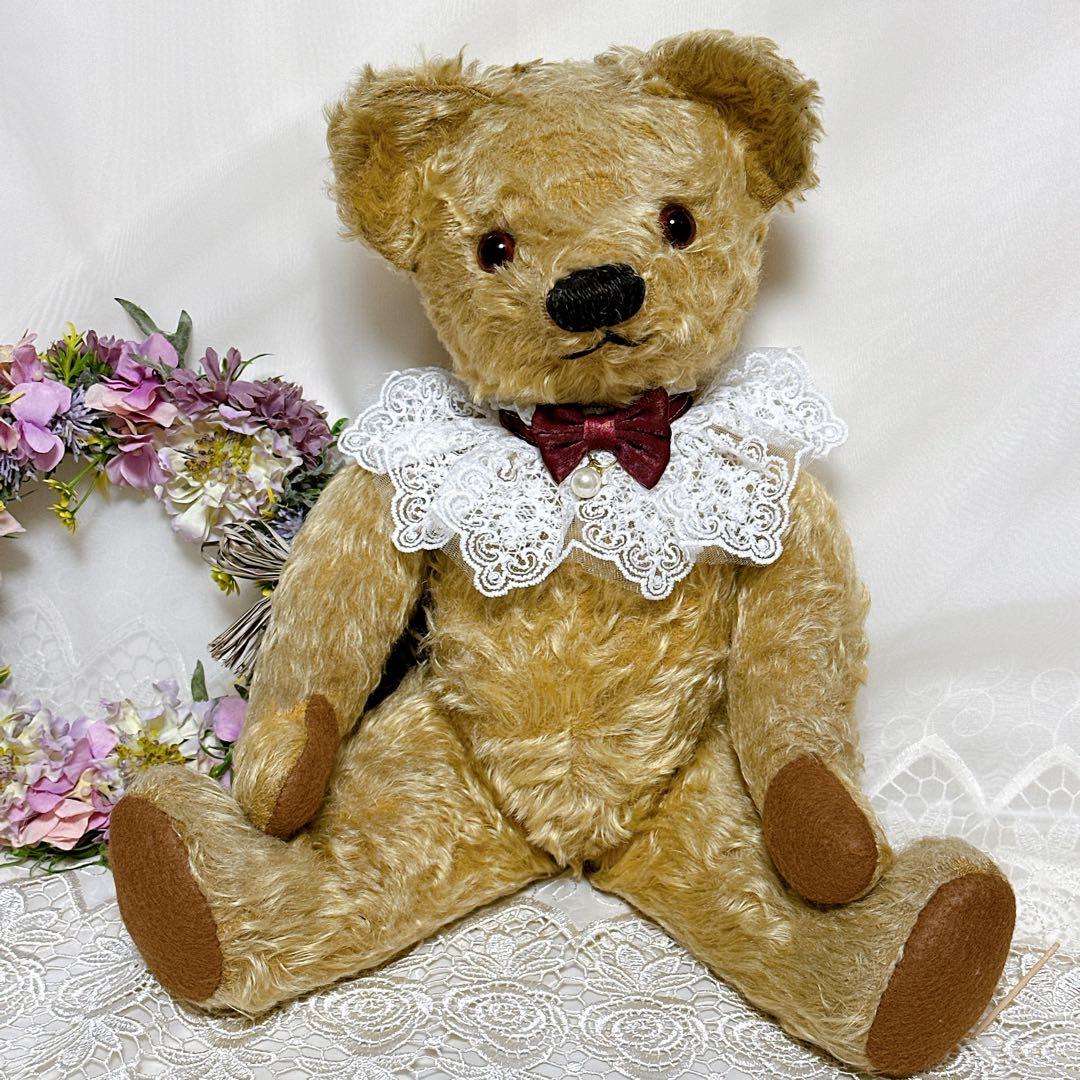 ❤️美形❤️大きめチャドバレーベア　1940's アンティークベア　テディベア