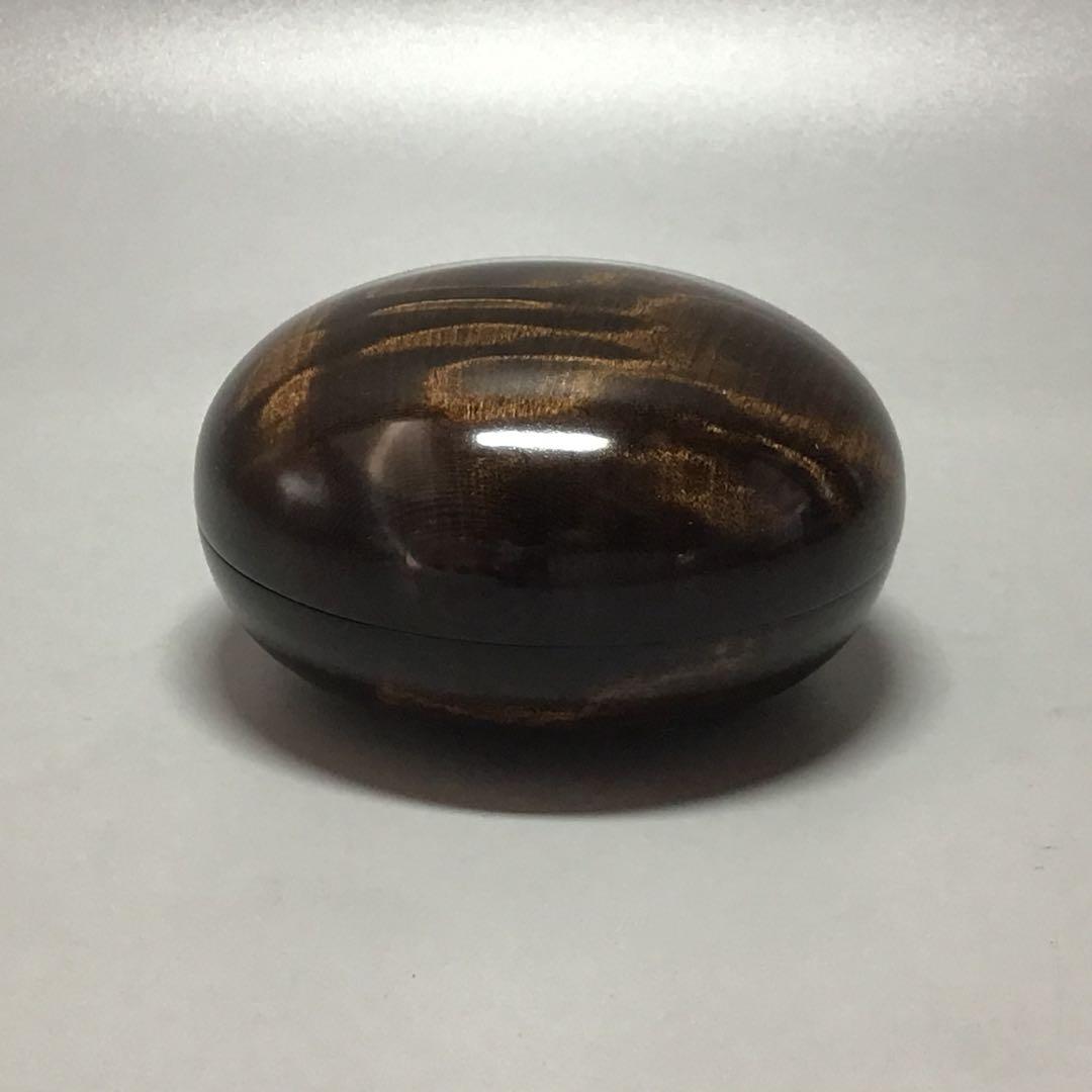 テ*リ様 楓ハードメイプル　縮杢黒漆染め　ミニ食蘢　香合　小物入れ