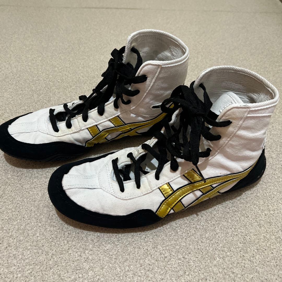特注 アシックス asics レスリング ボクシングシューズ ホワイトゴールド Amazon.co.jp: 26.0cm 白金 アシックス ボクシングシューズ レスリング