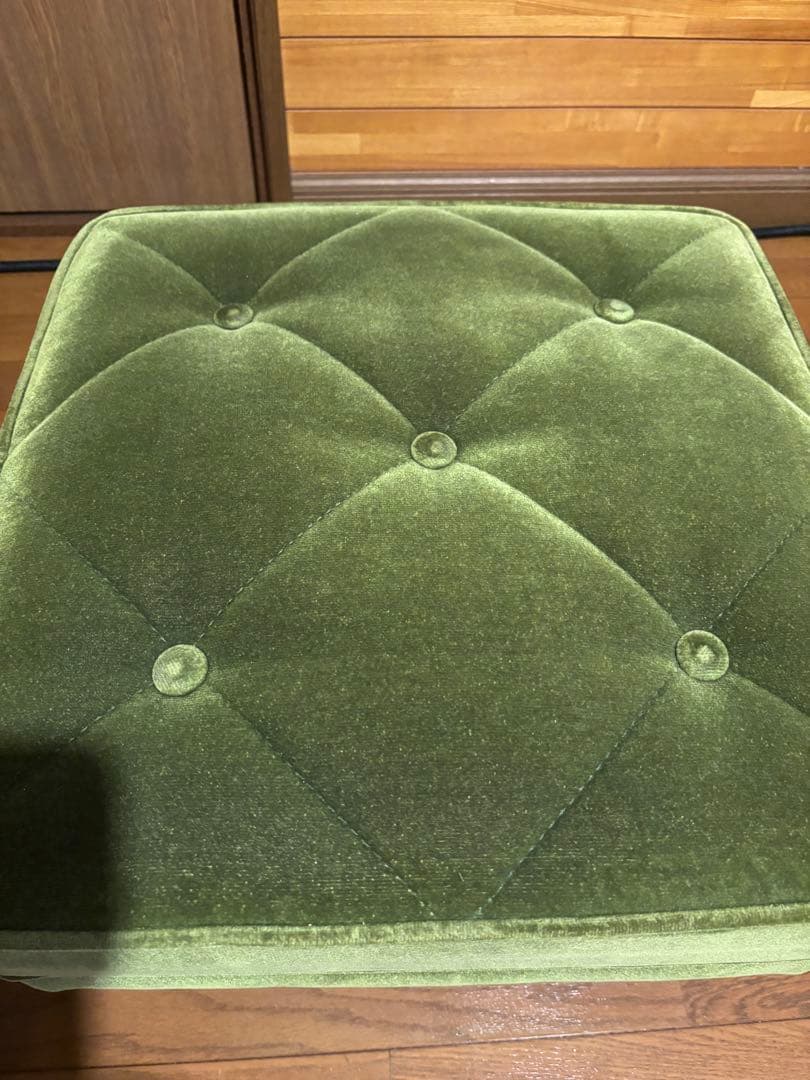 カリモク60　オットマン　モケットグリーン