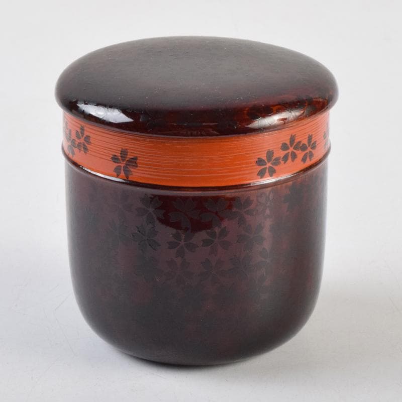 茶道具 中村香鳳作 夜桜蒔絵 珠光棗 共箱 V 9101