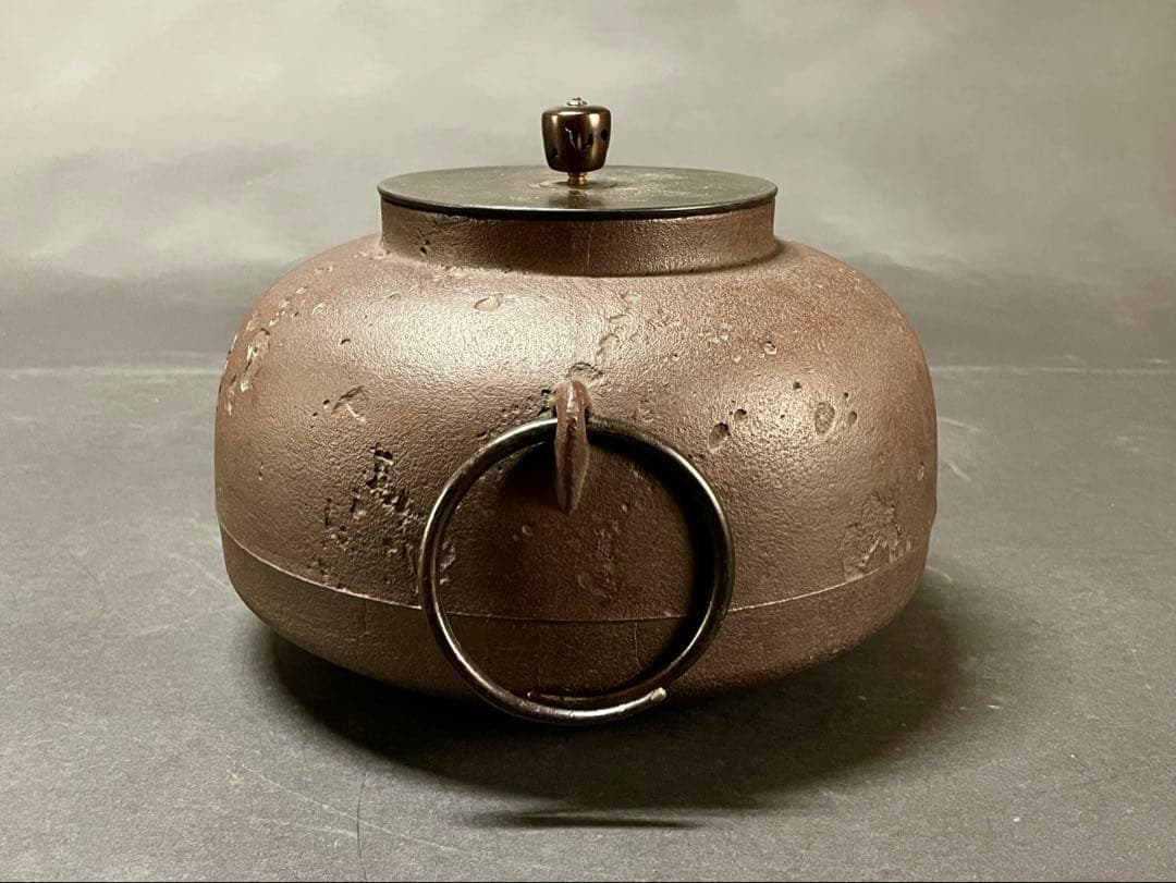 割引❣️「母」 古天命写 はじき肌 十五口平丸釜 門脇喜平 共箱