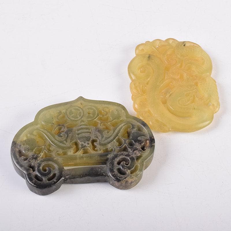 中国 玉石彫刻 玉器 玉珮 根付 11点まとめて V R8957