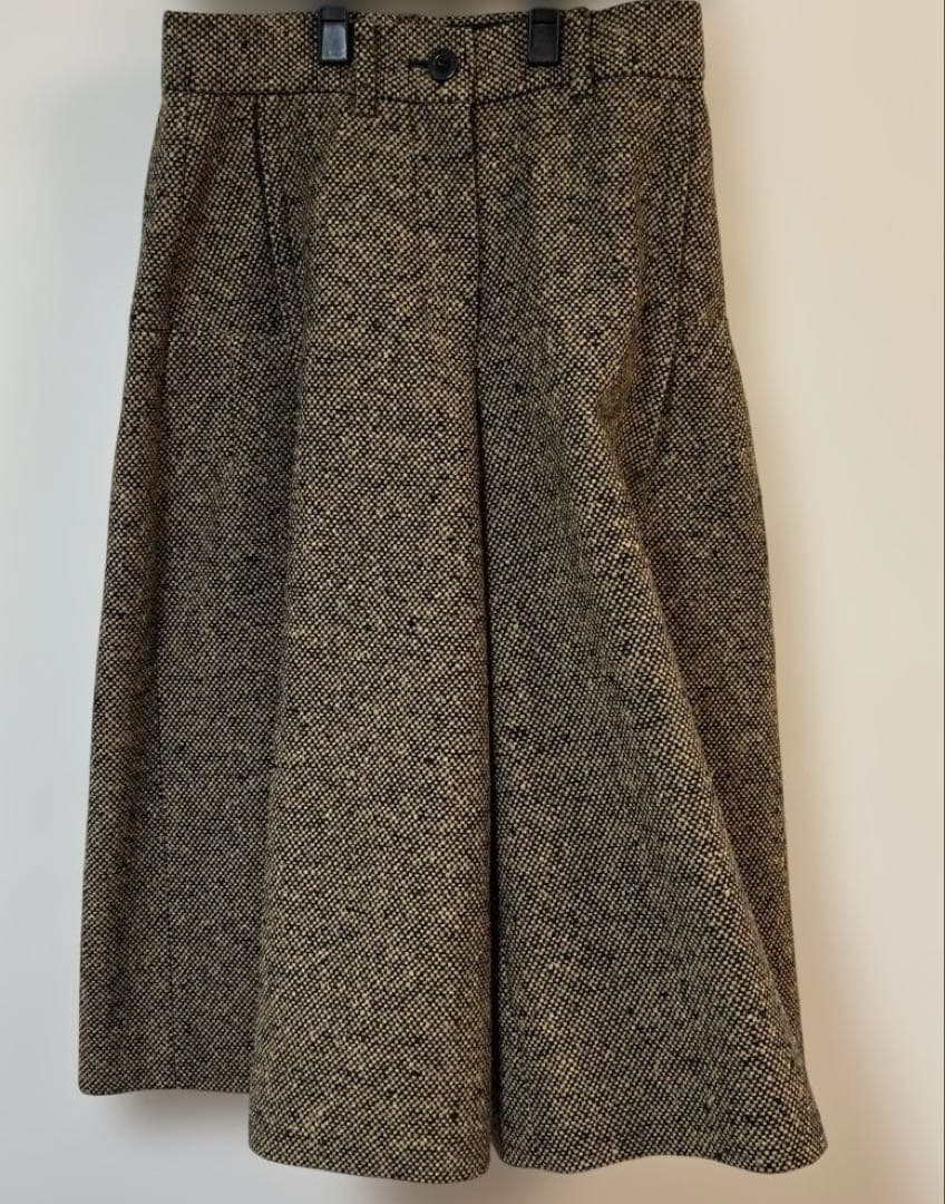 sacai ベージュ系ツイード ガウチョパンツ sacai ベージュ系ツイード ガウチョパンツ