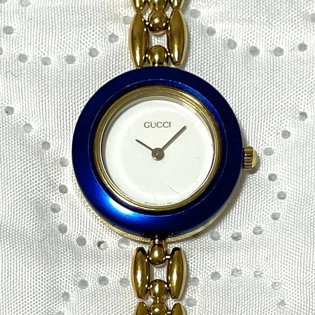 動作未確認】GUCCI グッチ チェンジベゼル 腕時計 ブレスレット ジャンク