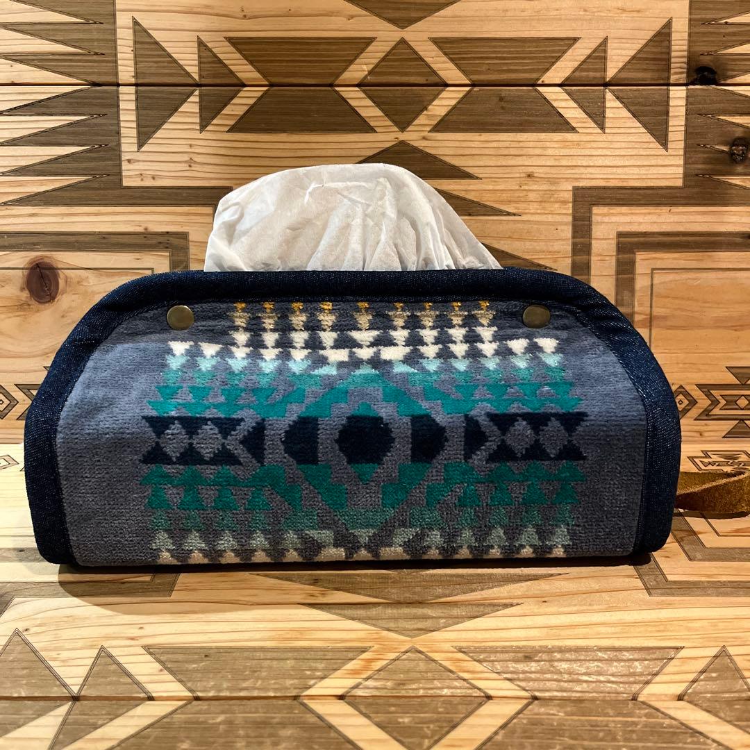 Leoページ ペンドルトン リメイク クッションカバー ティッシュカバー