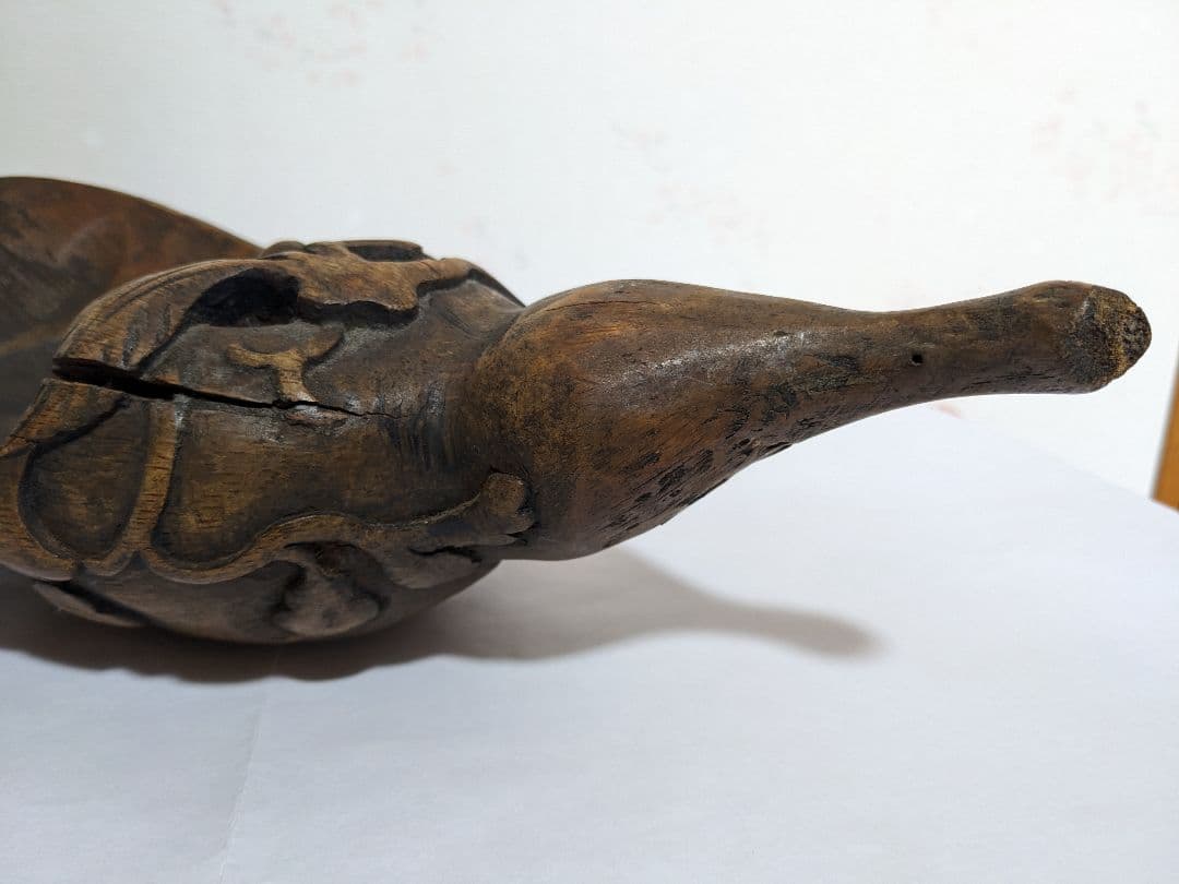 ♢中国古玩 花生 花器 竹根 竹製 清時代 茶葉用道具 古美術品 置物飾り