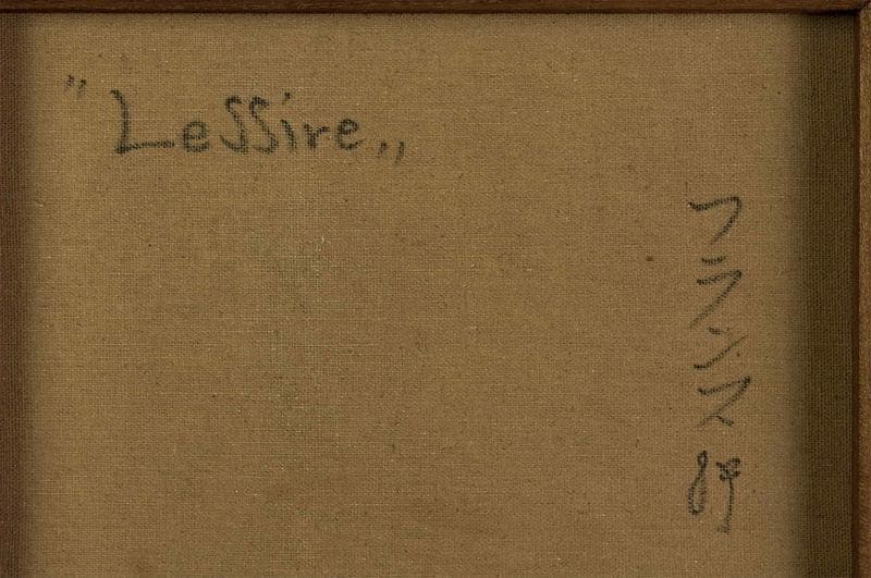 荻須高徳　油彩　肉筆『洗濯物』サイン　長谷川徳七鑑定　F6号　額装　b590
