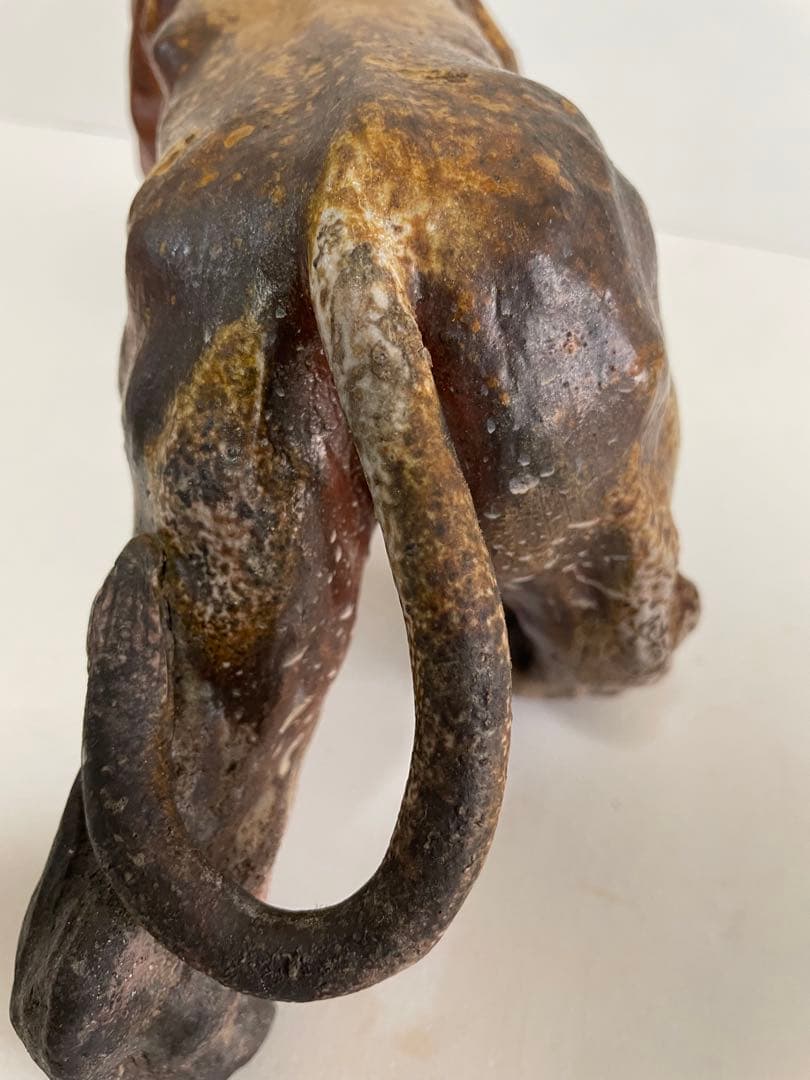 柴岡一海】備前焼 虎 縁起物 干支 置物 飾り物 美術品・アンティーク