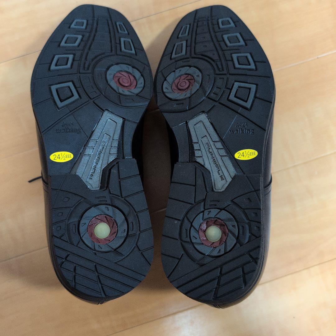 ASICS RUN WALK ブラックシューズ