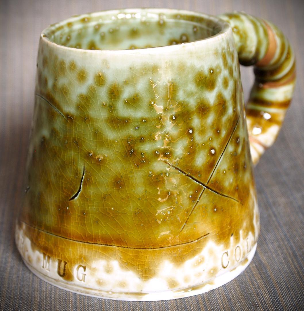 希少作★鯉江良二★織部マグカップ★KIRIN　MUG　COLLECTION