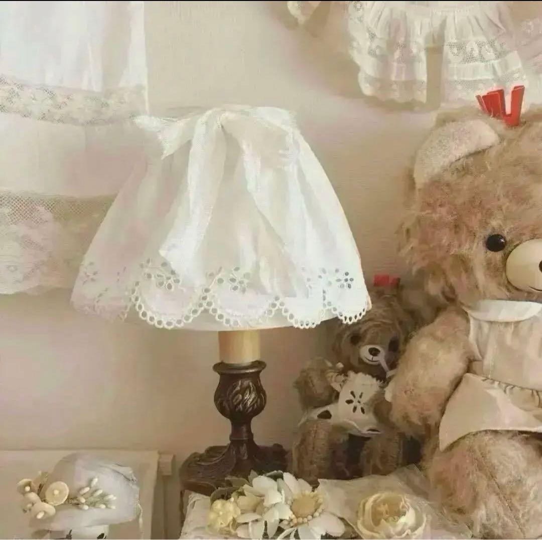 最終価格② ランプシェード フリルカバー フランスアンティーク レース