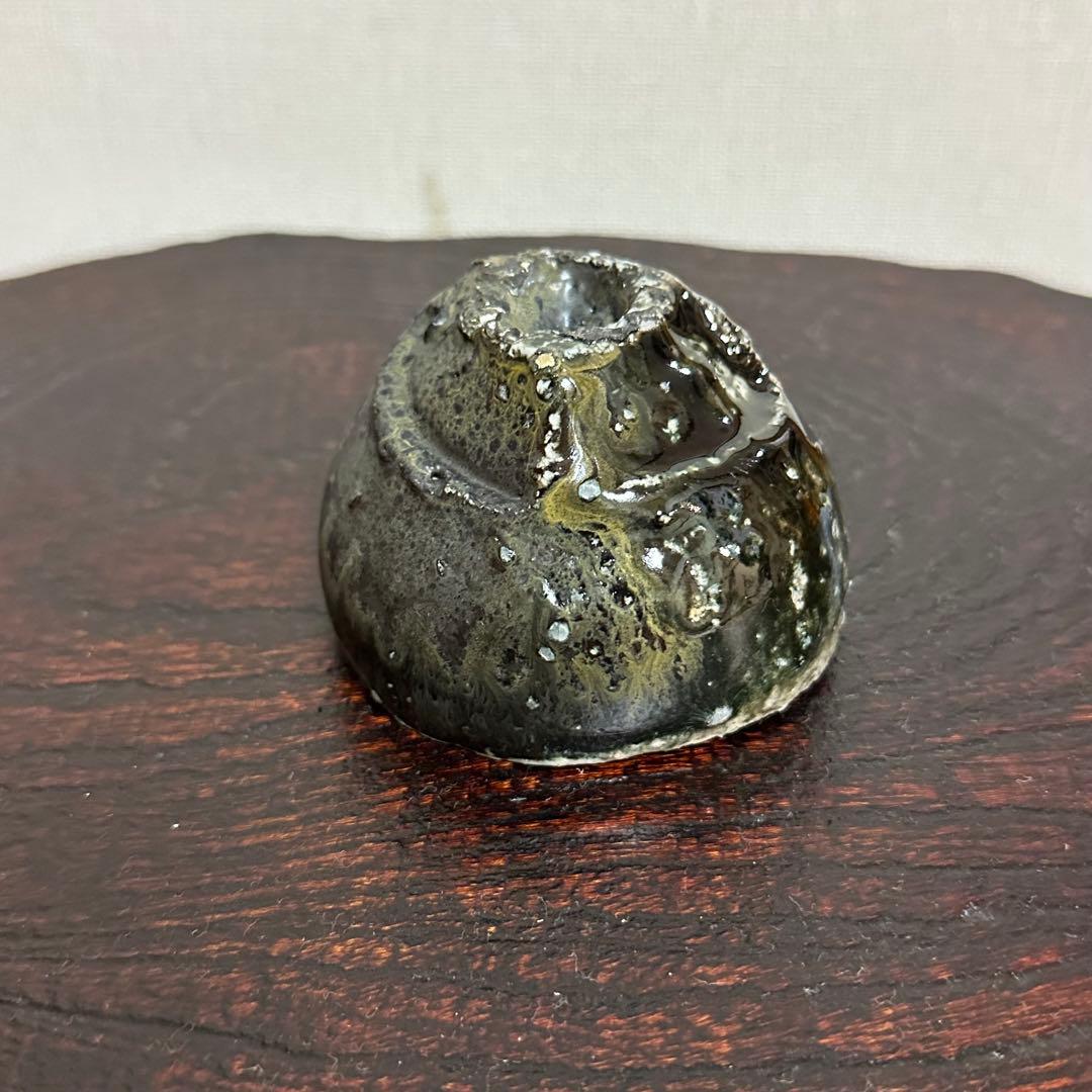 【ぱたぱたこ】ジェフ・シャピロ 窯変黒釉ぐい呑