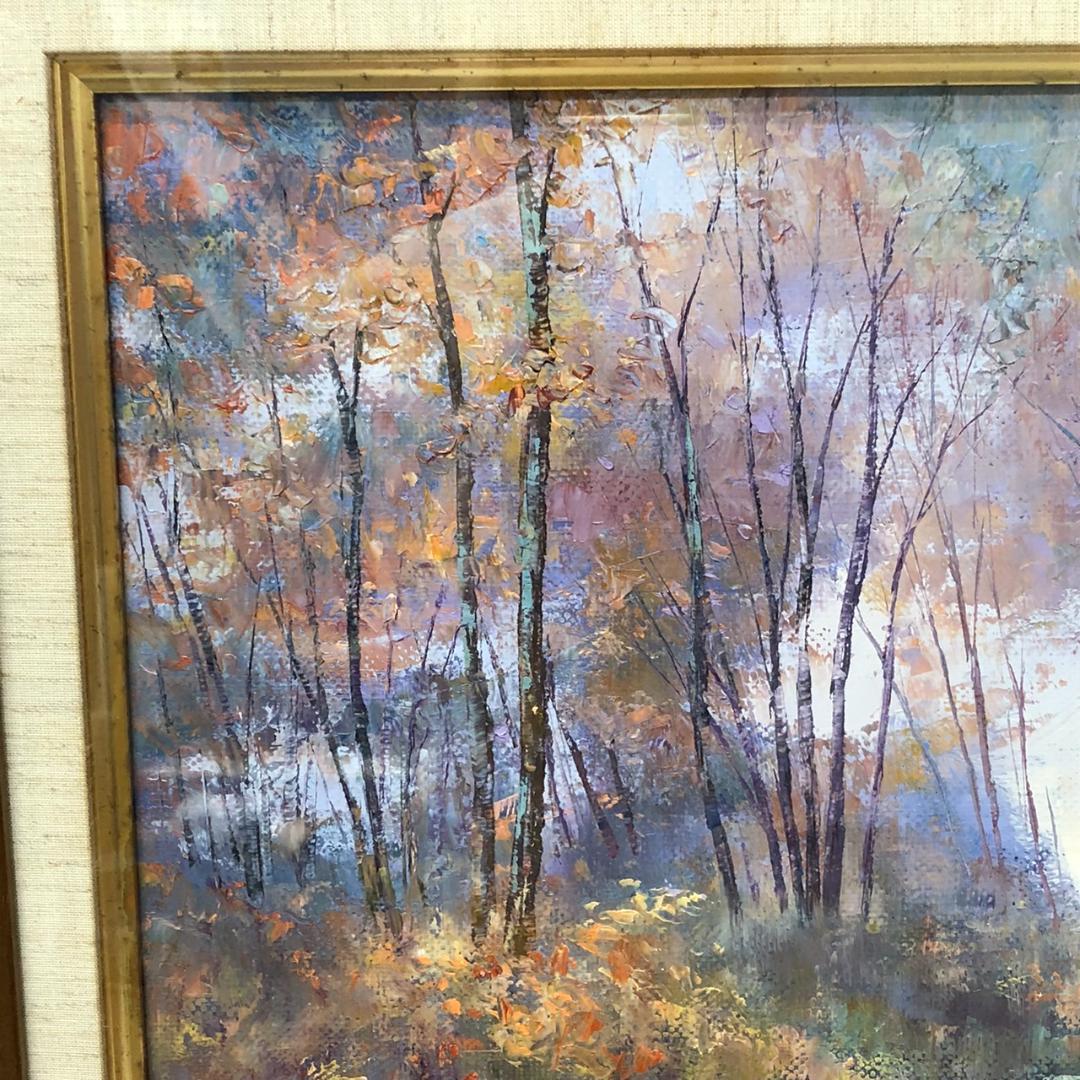 西山晋 「落葉の林道」 油彩 F8号 一枚の繪 - メルカリ